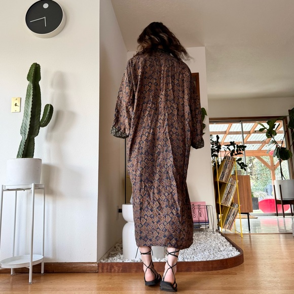 Vintage Mix Print Silk Kimono - Picture 4 of 6